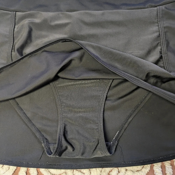 ACX (2X) Swim Skirt Black Separate Sporty Mini Skirt Plus Size (skortini) - Picture 2 of 6